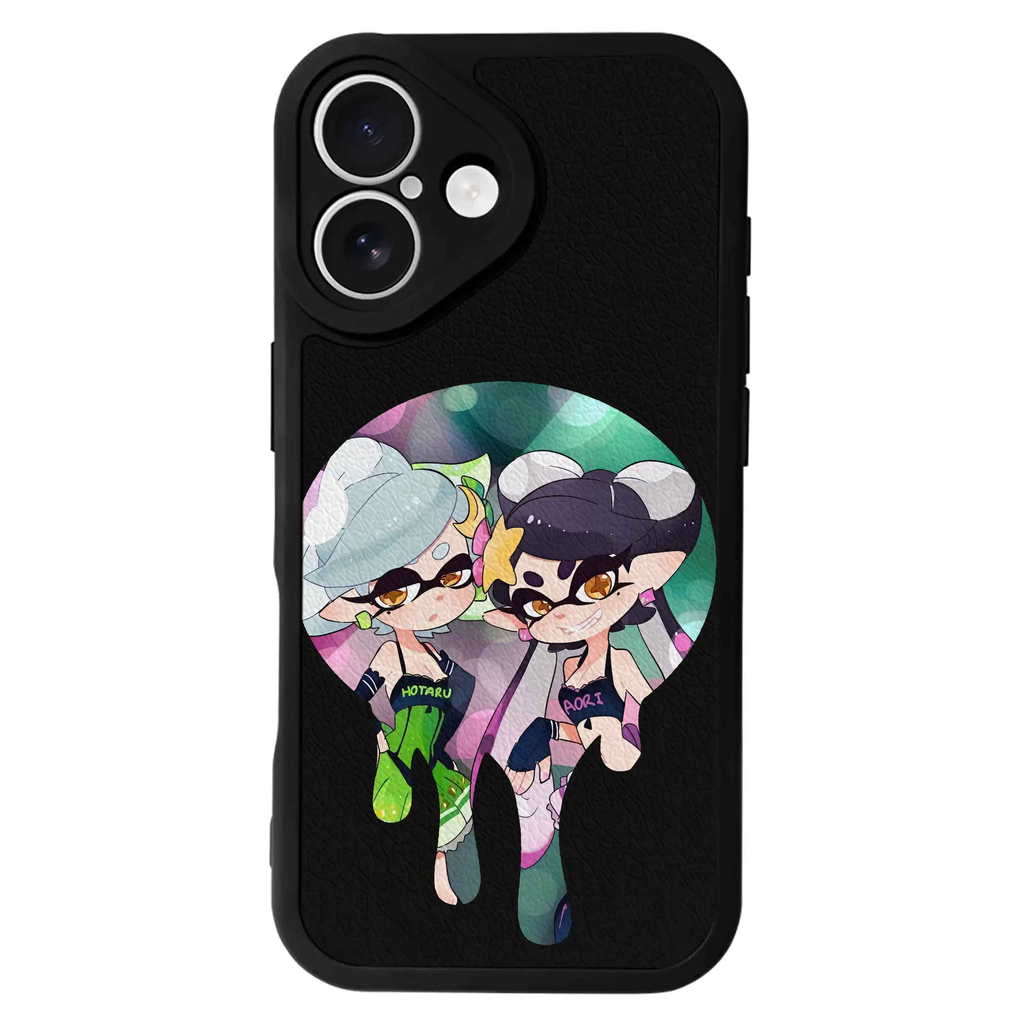 スプラトゥーン グッズ,シオカラーズ - IPhone 16シリーズ対応 ・ シリコンスマホケース ・ レザー調 ・ 高精度フィット ・ 耐衝撃 ・ ワイヤレス充電対応 ・ 精密カット